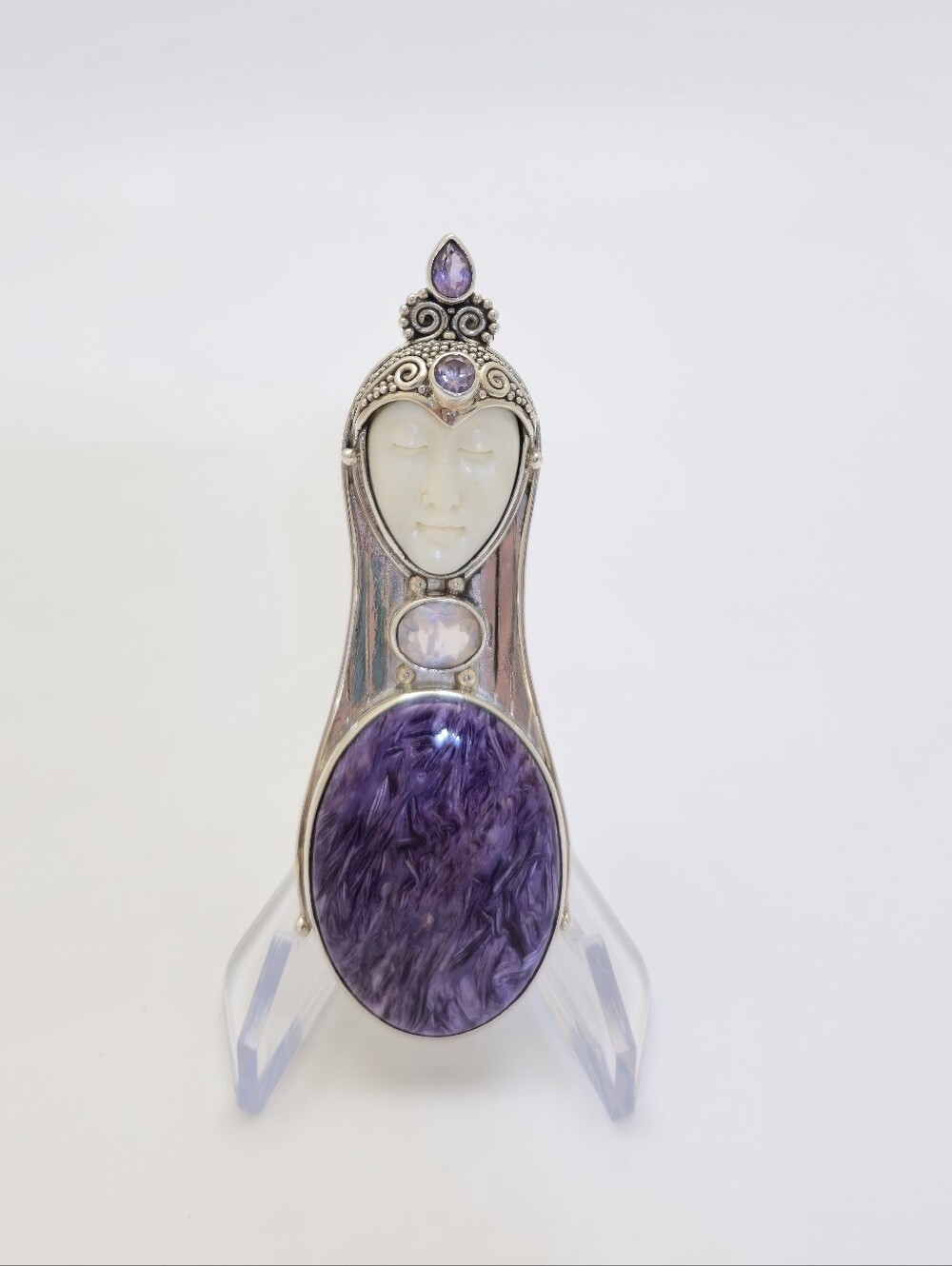 Sajen Purple Charoite Goddess  Pin/Pendant